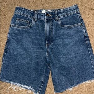 Cotton On Relaxed Blue Denim Shorts/Jorts - Size 2